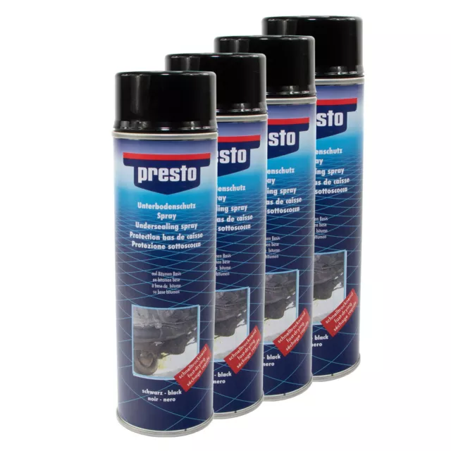 Presto Protection Anti-encastrement 4x 500 ML Gbstv Spray Bitume Noir DC306017