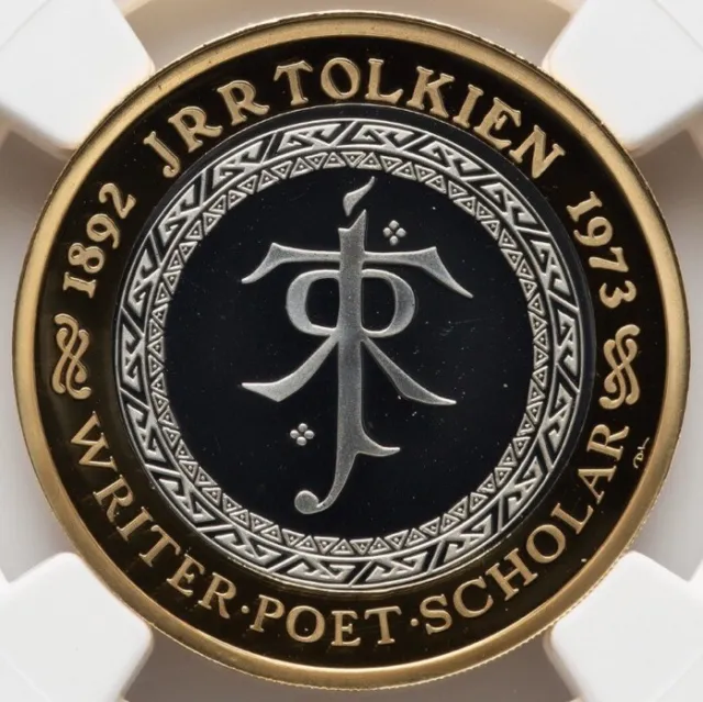 NGC PF70 JRR Tolkien 2023 50th Anniv Lord Of The Rings, G Britain SILVER PIEFORT