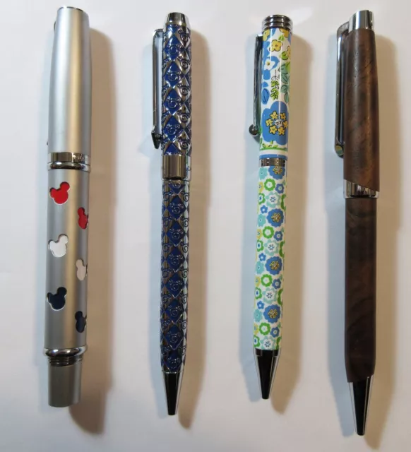 Lot of Disney-Mickey, Vera Bradley and Mercedes Benz pens.  Beautiful designs.