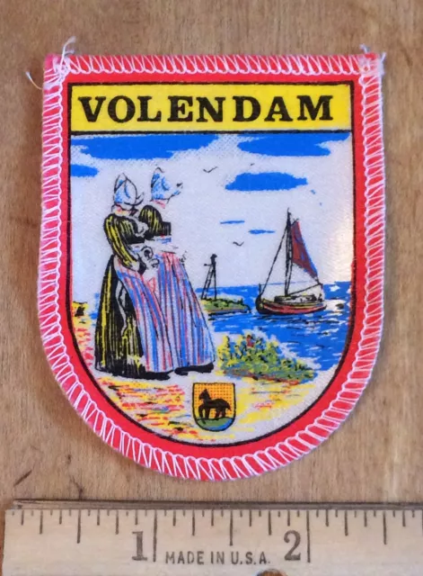 VOLENDAM Holland Netherlands Sailing Ship Sea Souvenir Patch Badge