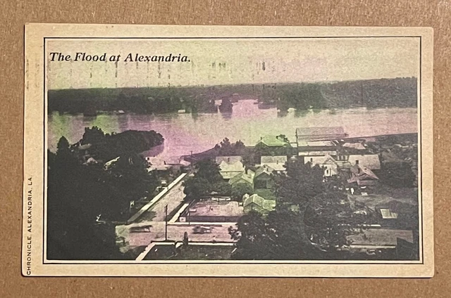 Vintage Postcard  Louisiana The Flood At Alexandria, La.
