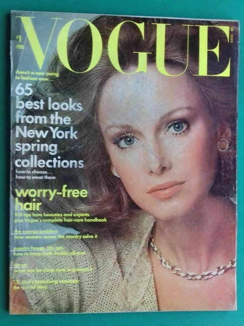 VOGUE US FEBRUARY 1974 Karen Graham beverly Johnson Lauren Hutton USA ...