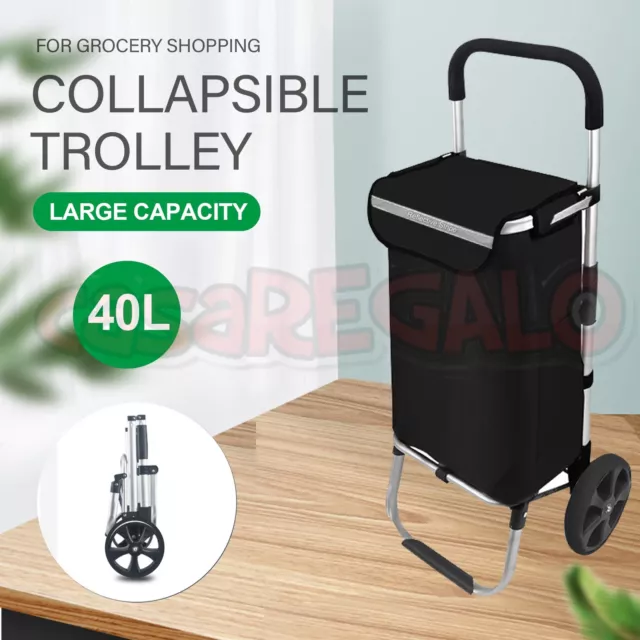 Foldable Shopping Cart - Lightweight and Portable Grocery Trolley for Market