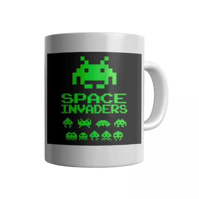 Personalised Limited Edition Retro Space Invaders Logo Mug