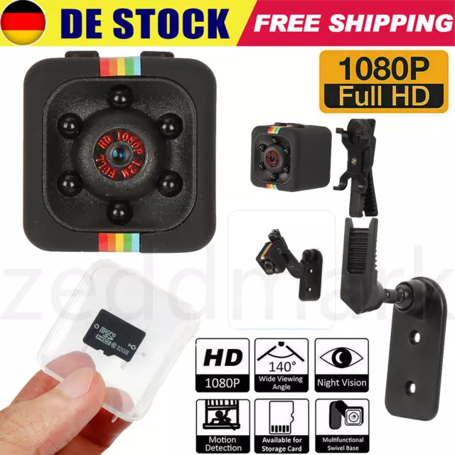 Mini Kamera Überwachungs Auto DVR DV HD Kamera Video IR Nachtsicht 32GB TF Karte