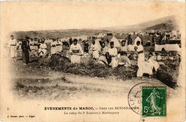 Carte Postale Ancienne – Camp Des Spahis à Oudjda (Maroc) – Vue Partielle, 1907