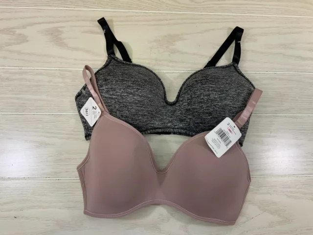 RENE ROFE COMFORT Wire-Free 2 Pack Bras, Womens Size 36D, Multi MSRP $58  £41.15 - PicClick UK