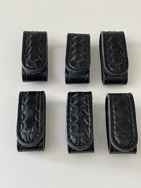 Safariland Duty Belt Loop Straps Snaps Basketweave Design Lot of 6 Police Secure