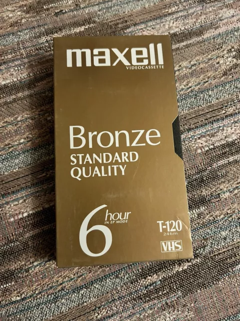 Maxell Bronze T-120 6 Hour VHS Cassette Tape Blank