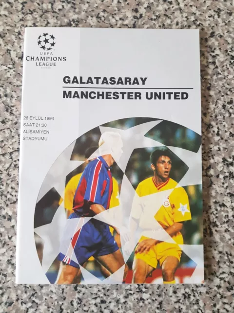 PROGRAMME CHAMPIONS LEAGUE GALATASARAY V MAN UTD 28th sep 1994