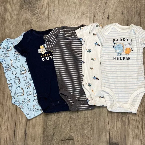 Carter's Baby 5 Piece Bodysuit Bundle Size 3 Months