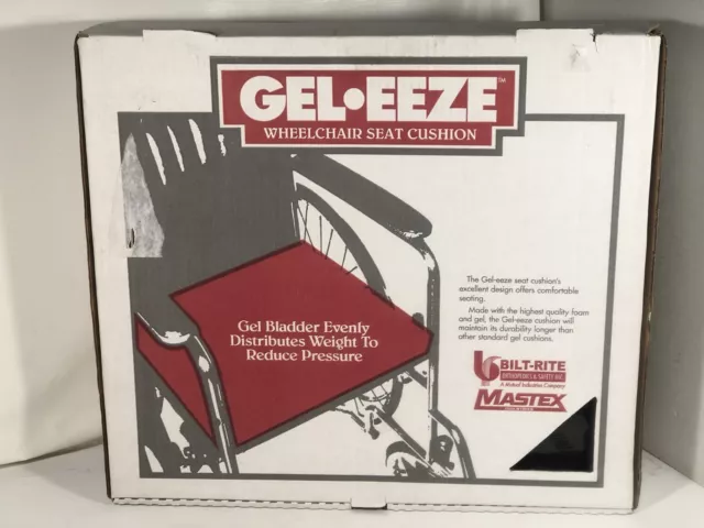 Bilt-Rite Mastex FO098 Gel-Eeze 2 " Wheelchair Cushion Truckers Camper Talonnage