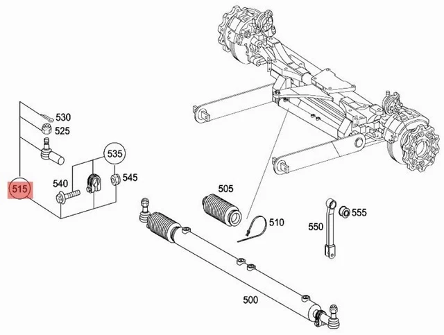TIRANTE STERZO PER MERCEDES ACTROS oe A0024605005