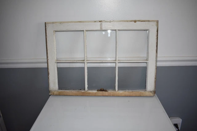 Window Sash- Shabby Chic- Wood- 6 Pane