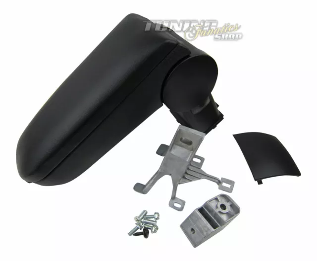 Für VW Polo 6R 2009- Armlehne Mittelarmlehne KOMPLETTES SET Leder Schwarz