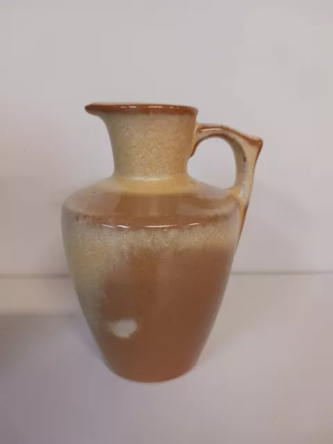 Mid-Century Vintage Frankoma 833 Glazed Pottery Art Handle Pitcher Jug Vase Ec!