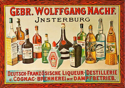 PLAKAT INSTERBURG WERBUNG BRENNEREI LIKÖR COGNAC 42x30cm 170 REKLAME ALKOHOL PLAKAT INSTERBURG WERBUNG BRENNEREI LIKÖR COGNAC 42x30cm 170 REKLAME ALKOHOL