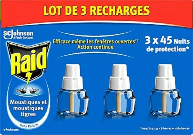 RAID® DIFFUSEUR ÉLECTRIQUE LIQUIDE 45 NUITS 3EN1