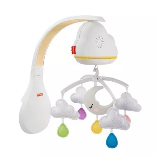 Fisher-Price GRP99 Wolken Mobile Spieluhr Geräuschsensor Aktivierung Baby Kleink