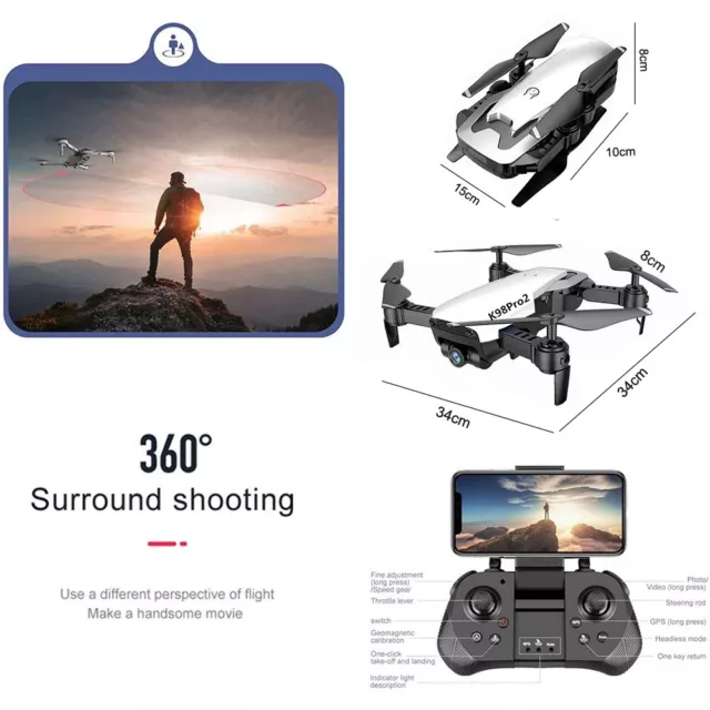 With 4K Dual Camera WIFI FPV Quadcopter Foldable Mimi Drones Anti-Collision