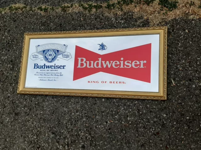 budweiser king of beers mirror and bud banner  2 pack..local pick-up only