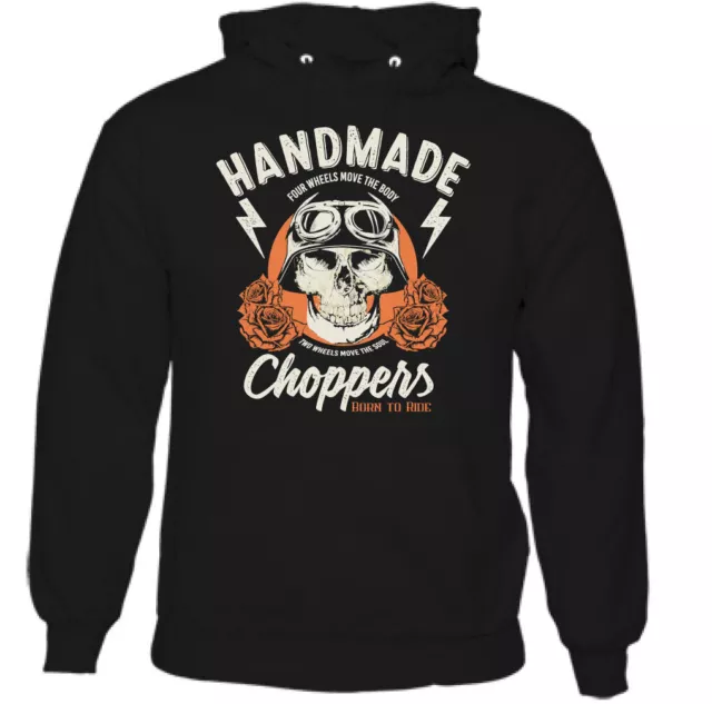 Handmade Choppers Mens Biker Hoodie Motorbike Motorcycle Bike