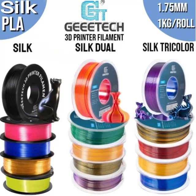 Geeetech d'imprimante 3D Filament Silk PLA 1,75mm 1kg Différentes couleurs soie