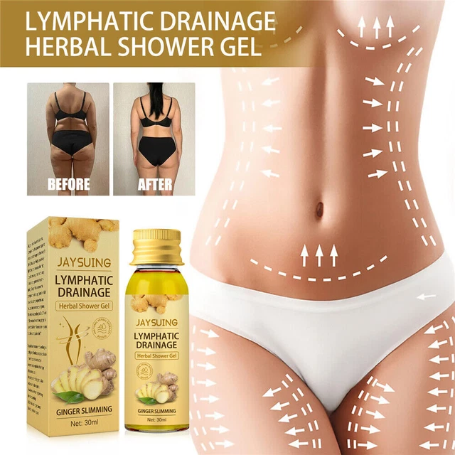 Ginger Detox Shower Gel, Lymphatic Drainage Body Slimming Wash Herbal Shower Gel