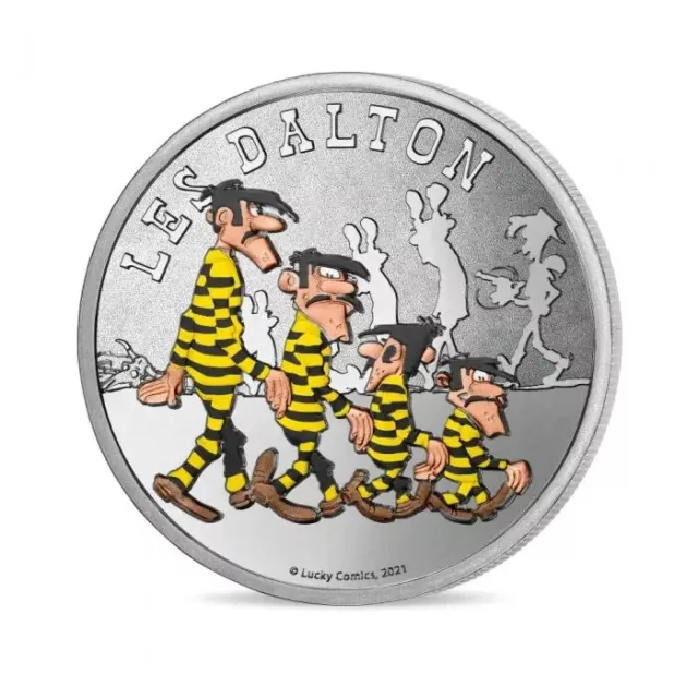 Lucky Luke -Les Dalton -Medaille im Blister-Monnaie de Paris