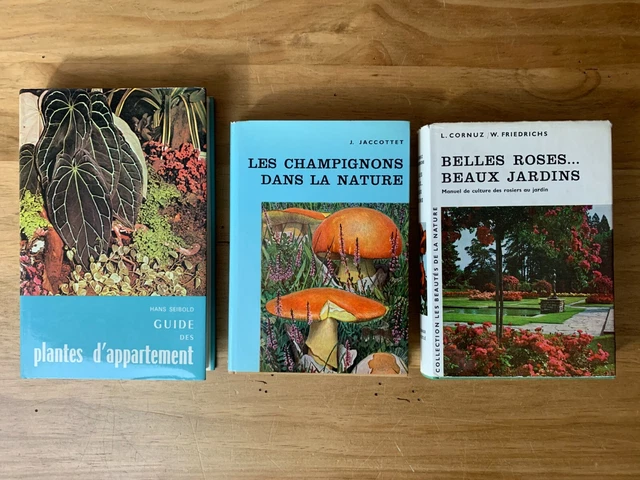 Delachaux Et Niestle. Lot De 3 Guides : Champignons Plantes Jardins Roses