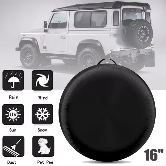 REAR SPARE TYRE WHEEL COVER 16" WHEEL 4x4 MOTORHOME SUV TRUCK CAMPER PROTECTION