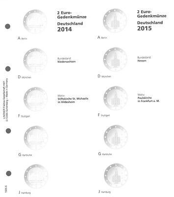 Lindner 1505-5 Carat K3 Feuille pré-imprimée Allemand Etats Fédéraux 2014-2015