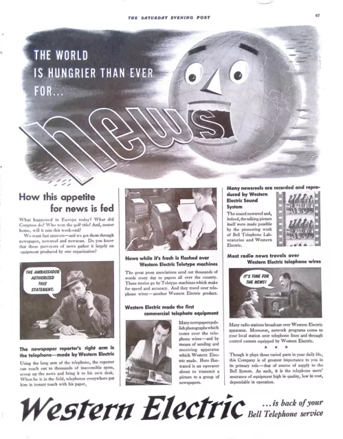 Vintage Magazine Ad Ephemera - Western Electric
