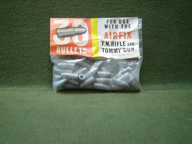 VINTAGE AIRFIX PACK of 30 TOY Plastic Bullets for FN Rifle & Tommy Gun ...