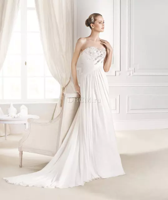 NUOVO! Abito da sposa Pronovias mod. EDITA, TG 44, stile IMPERO