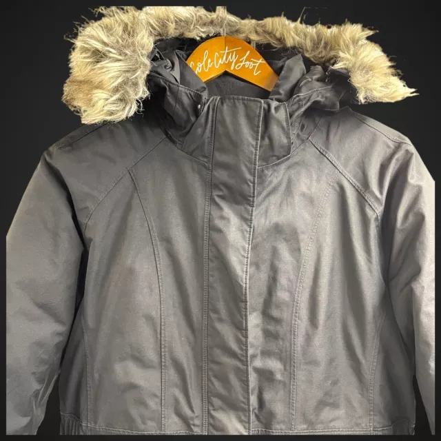 THE NORTH FACE Coat Black Jacket Fur Trim Down Fill Large Full Zip $59. ...