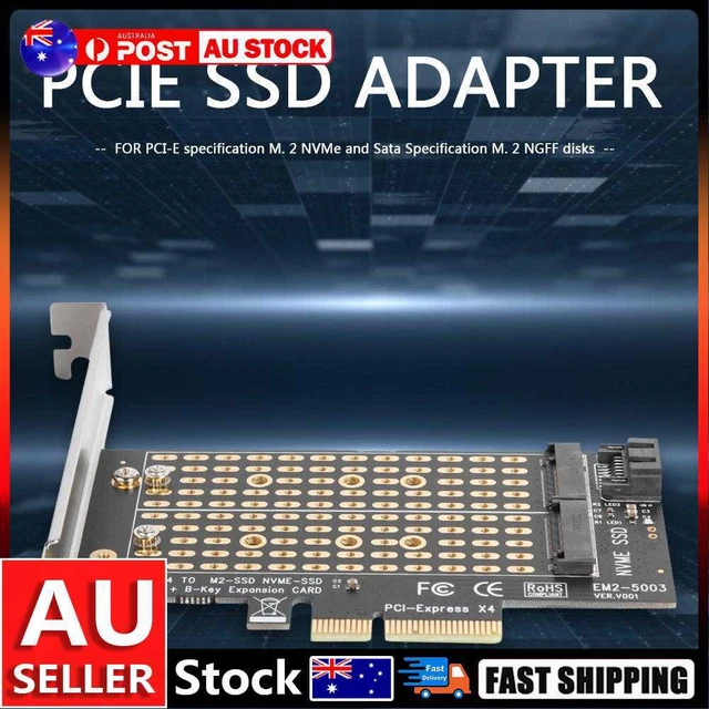 M.2 NVME M+B Key SSD to PCIE Adapter Module PCI-E 3.0 X4 SATA Expansion Card AU