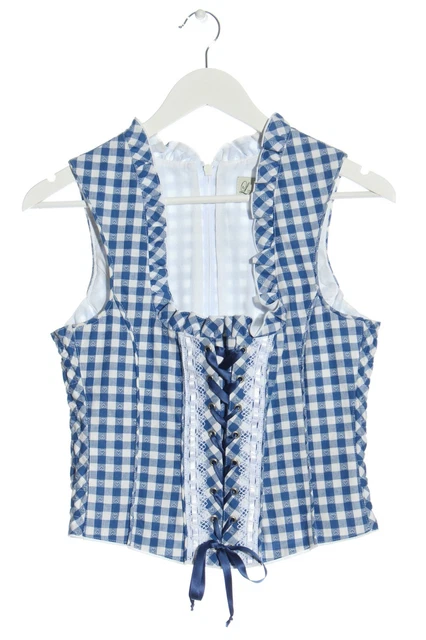 LISAS COUNTRY corpetto tradizionale donna taglia DE 36 blu-bianco stile classico