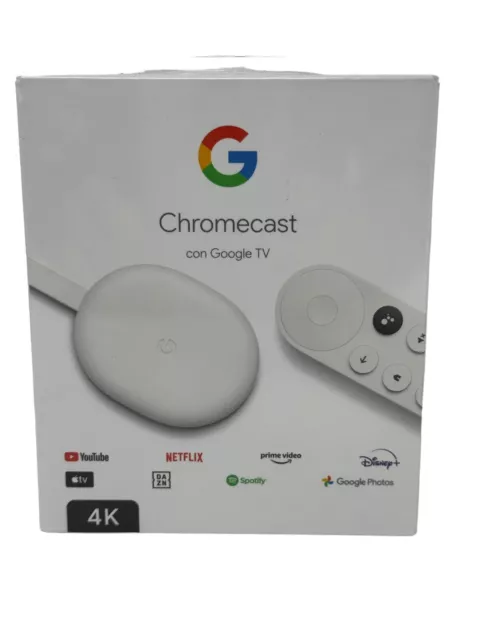 Google Chromecast con Google TV 4К Streamer de Medios con Google Assistant -...