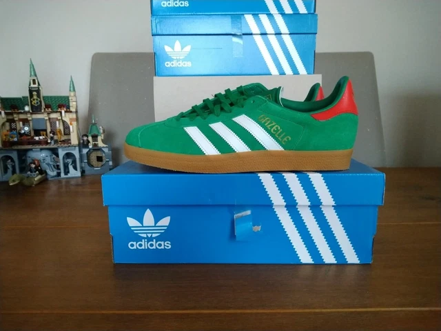 Adidas Originals Gazelle Green White Size 8 UK Mexico 1970 BNIBWT