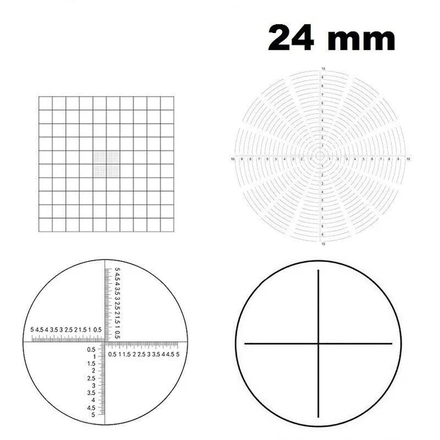 Microscope Eyepiece Micrometer Optical Glass Cross Ruler Net Concentric Stereo