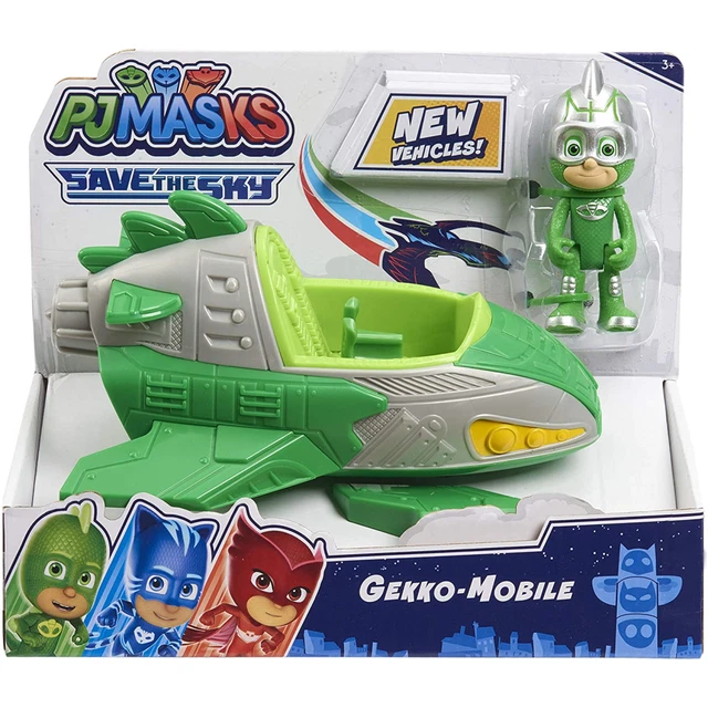 PJ MASKS GEKKO Mobile Velicle & Action Figure Save the Sky New Kids Toy