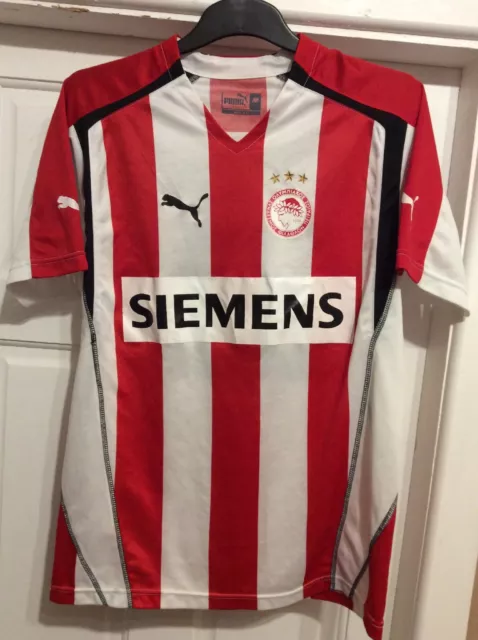 Olympiakos 2004 2005 Puma Football Shirt Medium- Siemens