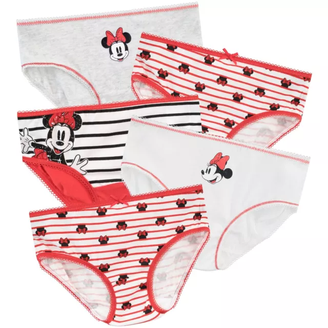 Biancheria intima mouse Disney Minnie | mutandine mouse ragazze confezione da 5