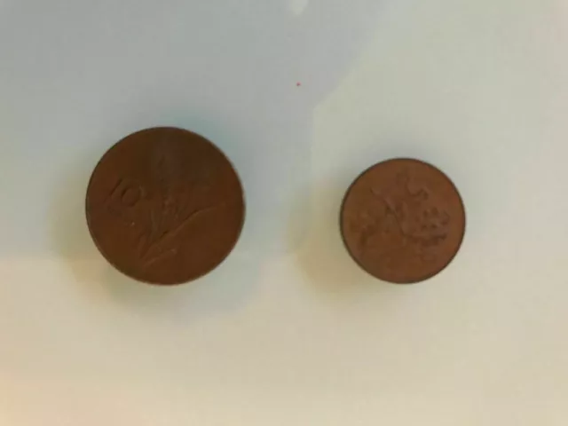 2 Pièces  de monnaie - Turquie  1965 et 1969