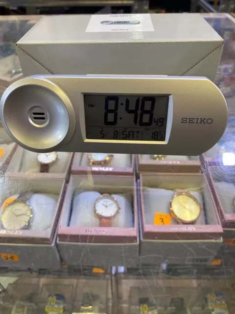 Réveil Lcd Seiko Qhl067S Numérique Sommeil Sommeil Nuit Lit Chambre À Coucher - Neuf
