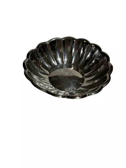 Reed & Barton 175 Holiday Silverplate Scalloped Bowl Fluted 8”x2.5”.  FreeShip.