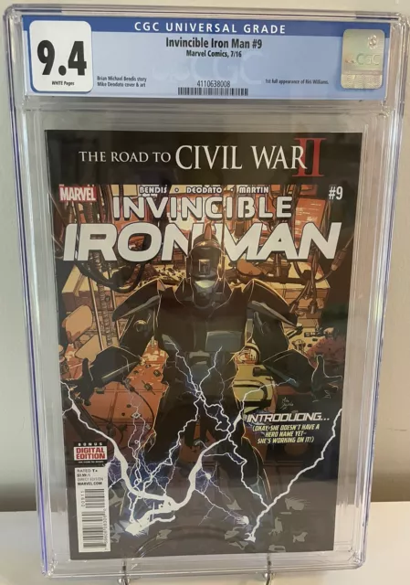 Invincible Iron Man #9 (2016) CGC 9.4 1st Appearance Riri Williams Ironheart