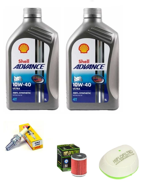 SET / ENTRETIEN Yamaha WR250 WR400 Shell 10W40 Filtre à Air Huile