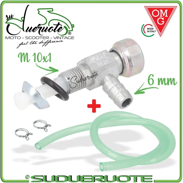 Rubinetto Benzina In Linea Codulo 6 Mm. Universale Moto Scooter Cross Kart - Foto 6
